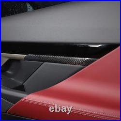 Real Carbon Fiber Interior Door Panel Trim Cover Set For BMW 5 Series G60 2024+