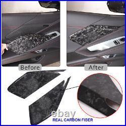 Real Carbon Fiber Interior Door Speaker Cover For Corvette C8 Z51 Z06 1LT 20-23