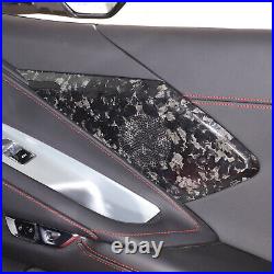 Real Carbon Fiber Interior Door Speaker Cover For Corvette C8 Z51 Z06 1LT 20-23