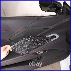 Real Carbon Fiber Interior Door Speaker Cover For Corvette C8 Z51 Z06 1LT 20-23