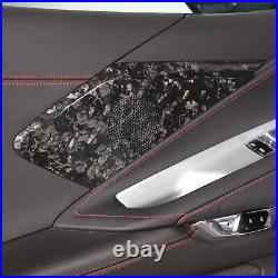 Real Carbon Fiber Interior Door Speaker Cover For Corvette C8 Z51 Z06 1LT 20-23