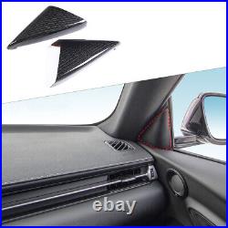 Real Carbon Fiber Interior Door Triangle Speaker Cover For Toyota Supra 2019-22