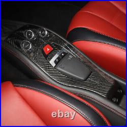 Real Carbon Fiber Interior Gear Shift Box Panel Cover Trim For Ferrari 458 11-16