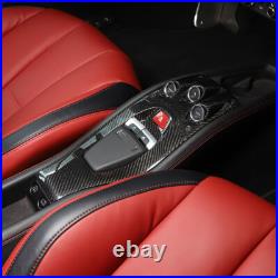Real Carbon Fiber Interior Gear Shift Box Panel Cover Trim For Ferrari 458 11-16