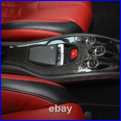 Real Carbon Fiber Interior Gear Shift Box Panel Cover Trim For Ferrari 458 11-16