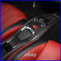 Real Carbon Fiber Interior Gear Shift Box Panel Cover Trim For Ferrari 458 11-16