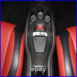Real Carbon Fiber Interior Gear Shift Box Panel Cover Trim For Ferrari 458 11-16