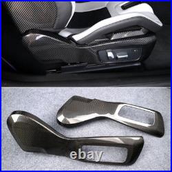 Real Carbon Fiber Interior Seat Button Side Panel Trim For BMW G80 G82 G83 M3 M4 Real Carbon Fiber Interior Seat Button Side Panel Trim For BMW G80 G82 G83 M3 M4