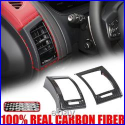 Real Carbon Fiber Interior Side Air Vent Outlet Cover For Jaguar F-Type 2013-25