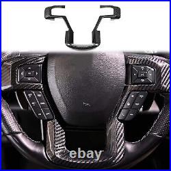 Real Carbon Fiber Interior Steering Wheel Trim For Ford F-150 Raptor 2015-2020