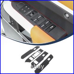 Real Carbon Fiber Interior Window Lift Switch Trim For LR Defender 110 2020-2023