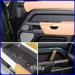 Real Carbon Fiber Interior Window Lift Switch Trim For LR Defender 110 2020-2023