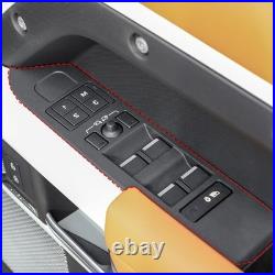 Real Carbon Fiber Interior Window Lift Switch Trim For LR Defender 110 2020-2023