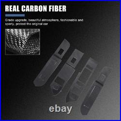 Real Carbon Fiber Interior Window Lift Switch Trim For LR Defender 110 2020-2023