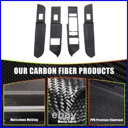 Real Carbon Fiber Interior Window Lift Switch Trim For LR Defender 110 2020-2023