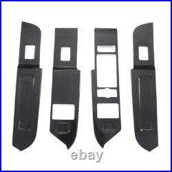 Real Carbon Fiber Interior Window Lift Switch Trim For LR Defender 110 2020-2023