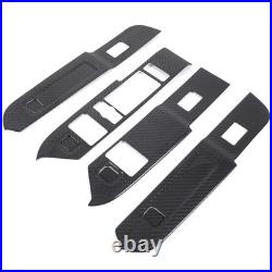 Real Carbon Fiber Interior Window Lift Switch Trim For LR Defender 110 2020-2023