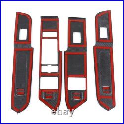 Real Carbon Fiber Interior Window Lift Switch Trim For LR Defender 110 2020-2023