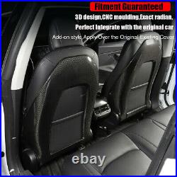 Real Carbon Fiber Seat Back Cover Interior Trim 1Pc For Tesla Model 3 Y 16-2022