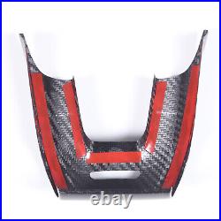 Real Carbon Fiber Steering Wheel Logo Cover Trim Set For Lamborghini Urus 18-23