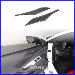 Real Honeycomb Carbon Fiber Interior Door Panel Trim Cover For Corvette C8 20-24