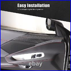 Real Honeycomb Carbon Fiber Interior Door Panel Trim Cover For Corvette C8 20-24