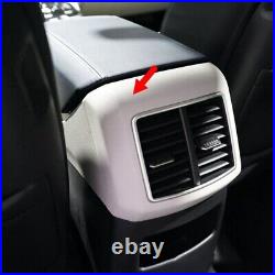 Rear Armrest AC Vent Outlet Cover Interior Trim Set 1pcs Carbon Fiber Dashboard