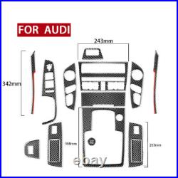 Red Bar Carbon Fiber Interior Accessories Whole Kit Cover For Audi Q7 2008-2015