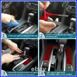 Red Carbon Fiber Car Interior Full Kit Trim For Audi Q5 2021-2024