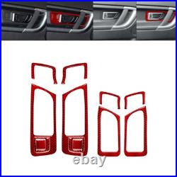 Red Carbon Fiber Full Interior Cover Trim For Land Rover Discovery Sport RHD