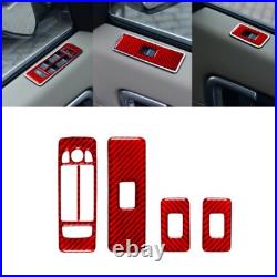 Red Carbon Fiber Full Interior Cover Trim For Land Rover Discovery Sport RHD