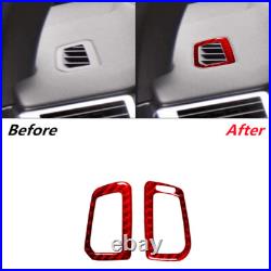 Red Carbon Fiber Full Interior Cover Trim For Land Rover Discovery Sport RHD