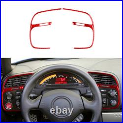Red Carbon Fiber Full Interior Sticker Kit Set Trim For Honda S2000 2004-2009