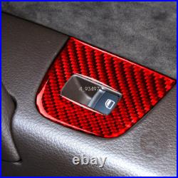 Red Carbon Fiber Interior Accessories Whole Kit Cover Trim For Audi Q7 2007-2015