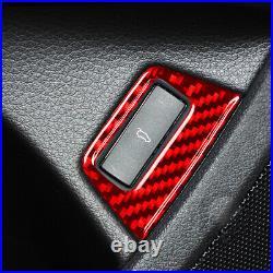 Red Carbon Fiber Interior Accessories Whole Kit Cover Trim For Audi Q7 2007-2015