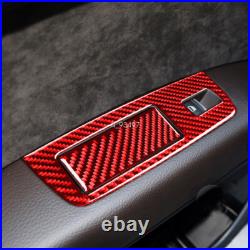 Red Carbon Fiber Interior Accessories Whole Kit Cover Trim For Audi Q7 2007-2015
