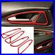 Red Carbon Fiber Interior Door Handle Panel Cover For Alfa Romeo Stelvio 2017-23