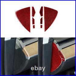 Red Carbon Fiber Interior Full Cover Trim RHD For Tesla Model 3/Y 2017-22 71Pcs