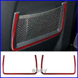 Red Carbon Fiber Interior Full Kit Cover Trim Set For Range Rover