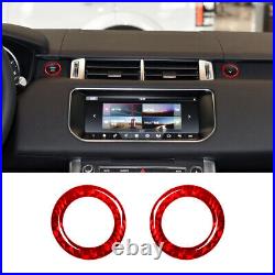 Red Carbon Fiber Interior Full Kit Cover Trim Set For Range Rover