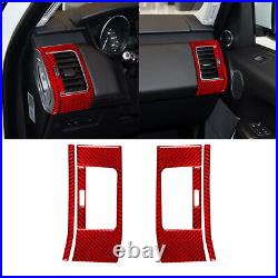 Red Carbon Fiber Interior Full Kit Cover Trim Set For Range Rover