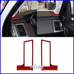 Red Carbon Fiber Interior Full Kit Cover Trim Set For Range Rover