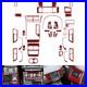 Red Carbon Fiber Interior Full Kits Cover Trim For Jaguar XF 2009-11