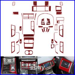 Red Carbon Fiber Interior Full Kits Cover Trim For Jaguar XF 2009-11