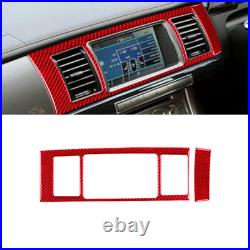 Red Carbon Fiber Interior Full Kits Cover Trim For Jaguar XF 2009-11