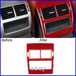 Red Carbon Fiber Interior Full Kits Cover Trim For Jaguar XF 2009-11