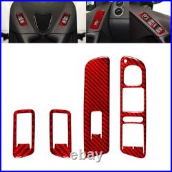 Red Carbon Fiber Interior Full Kits Sticker Trim For VW Tiguan 2013-17