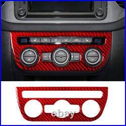 Red Carbon Fiber Interior Full Kits Sticker Trim For VW Tiguan 2013-17