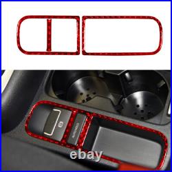 Red Carbon Fiber Interior Full Kits Sticker Trim For VW Tiguan 2013-17