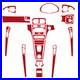 Red Carbon Fiber Interior Full Kits Trim Set For Mercedes C-Class W203